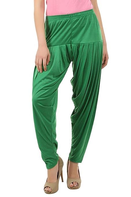 Women's Relaxed Fit Cotton Viscose Lycra Dhoti Patiyala Salwar Harem Bottoms Pants for Women's (PACK 1)
