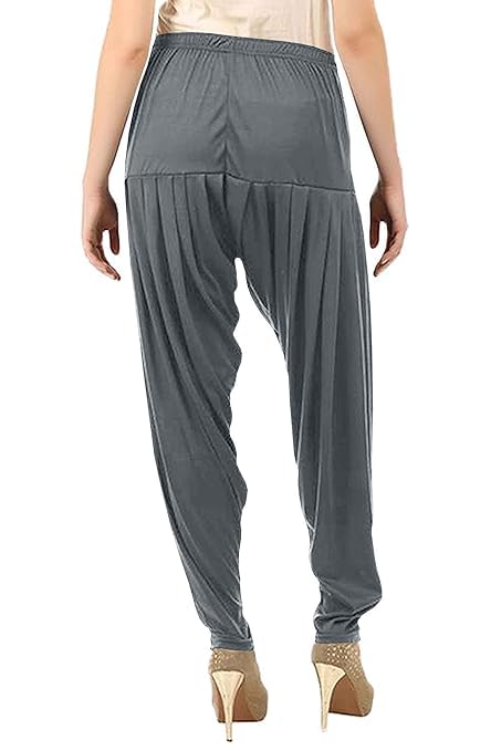 Women's Relaxed Fit Cotton Viscose Lycra Dhoti Patiyala Salwar Harem Bottoms Pants for Women's (PACK 1)