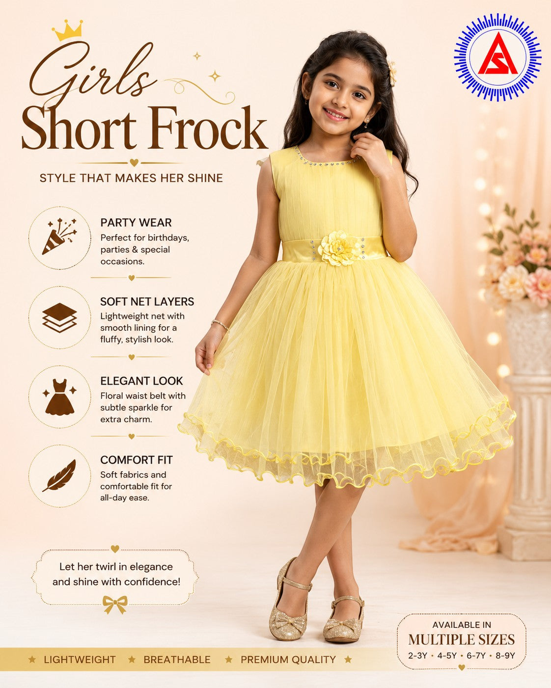 girls-lemon-yellow-net-party-frock.