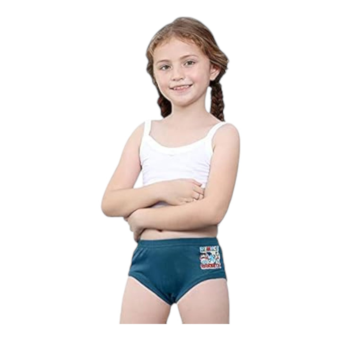 Girls Inner Elastic IE Brief Jetty (Pack of 6) Colour May Vary