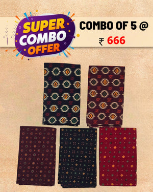 Women's 1 Meter Unstitched Cotton Printed Blouse Material – Multicolor | Ideal for Wedding, Navratri, Durga Puja, Oti Bharan, - JAIPUR PRINT