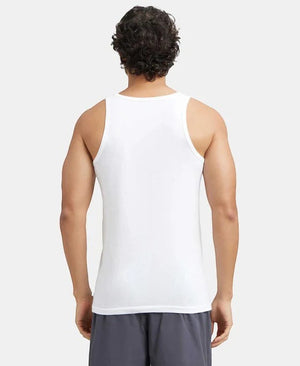 Jockey 8820 Men's Super Combed Cotton Round Neck Half Sleeved Vest with Extended Length for Easy Tuck (Pack of 1)