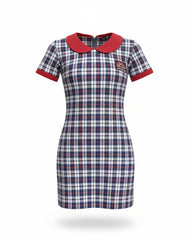 Kendriya Vidyalaya (KV) Girl's Cotton Frock | Readymade Stitched, Regular Fit for Girls, Class 1 and Class 2