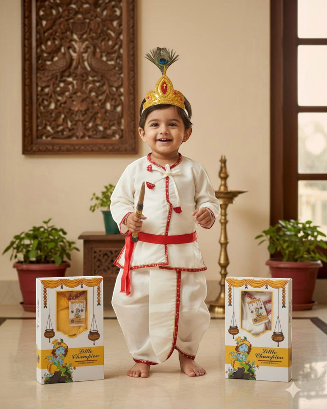 Krishna dress for kids and baby boys Bal Krishna Janmashtami costume