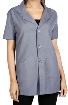 Cotton Unisex Casual Style Lab Coat For Chemistry Lab & Medical Students | Half Sleeves Lab Coat for All Professional Diagnostics, Technicians, Laboratory