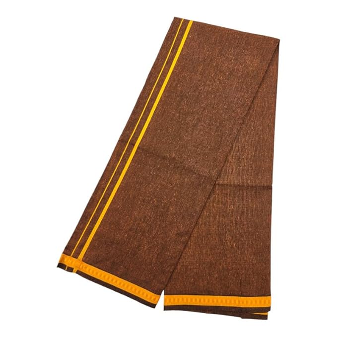 Men’s Poly Cotton Single Colour Casual Style Thalapathi Border Dhoti’s for Men’s/Fine Quality Single Dhoti’s for Men | Pooja Wear Dhoti