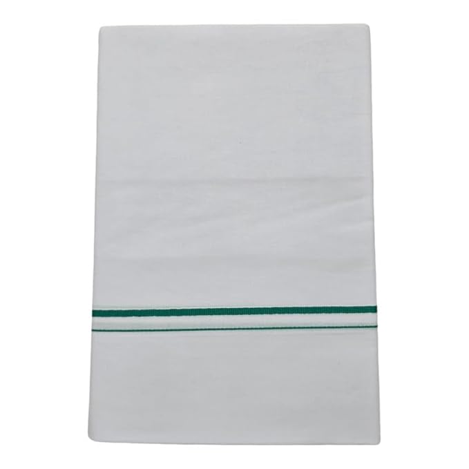 Pure Cotton White Dhoti With Colored Small Border for Men's | Dhoti for Pooja, Weddings and Other Festive Occasions - Size- 4 Mulam (2.0 MTR)