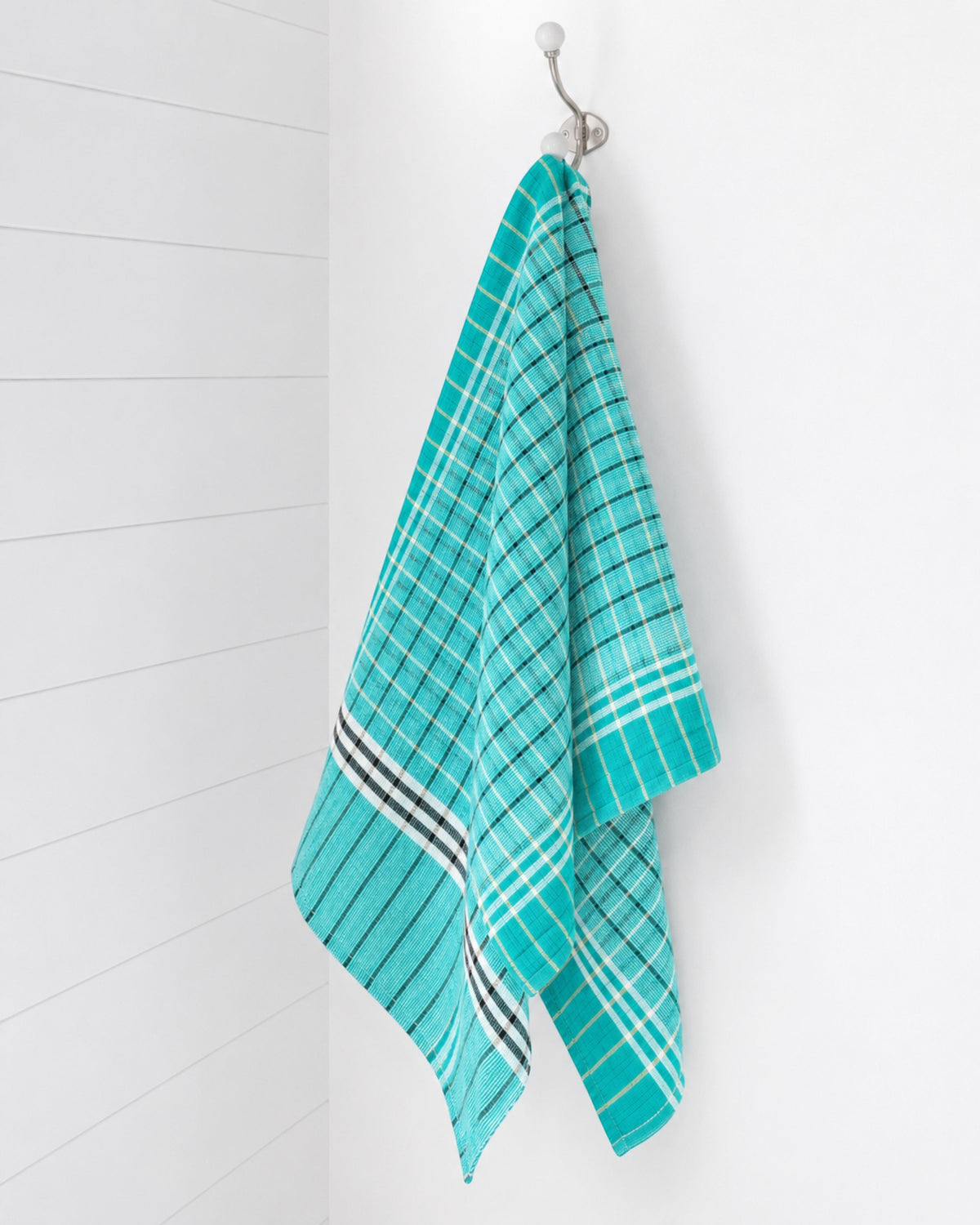 Lightweight checked cotton towels for bath, gym, hostel and travel