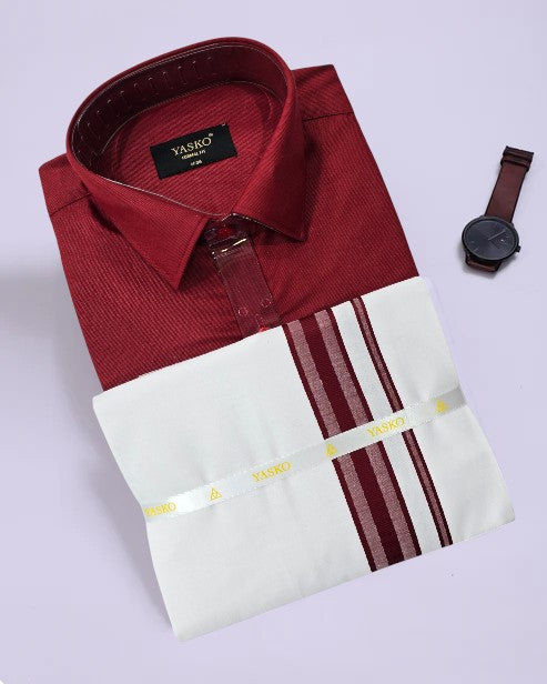 Combo of Shirt and Dhoti | Traditional Wedding Set for Men |