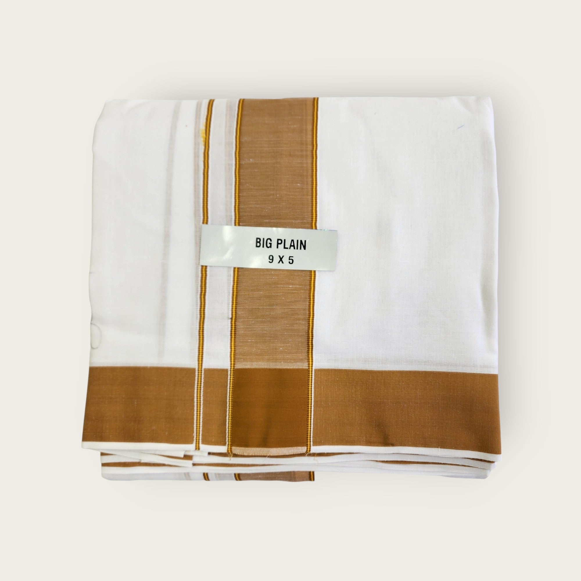 Dhoties Men's Traditional Pure Cotton Bleached White Dhoti With Cotton Color Border Size 9X5 (or) 4.15 Mtr Dhoti with 2.30 Mtr Angavastram