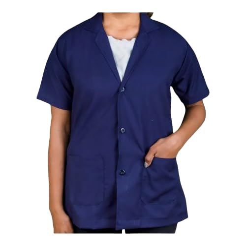 Cotton Unisex Casual Style Lab Coat For Chemistry Lab & Medical Students | Half Sleeves Lab Coat for All Professional Diagnostics, Technicians, Laboratory
