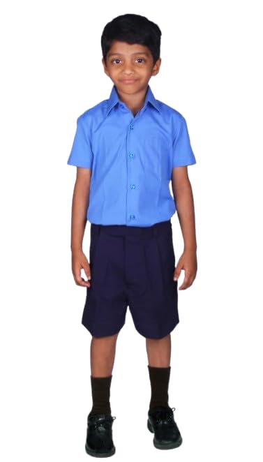 School Uniform for kids | Formal Uniform Shirts for Boys/Girls | Readymade Stitched Shirt for Students |  VIVEKANANDA UNIFORMHALF SHIRT |