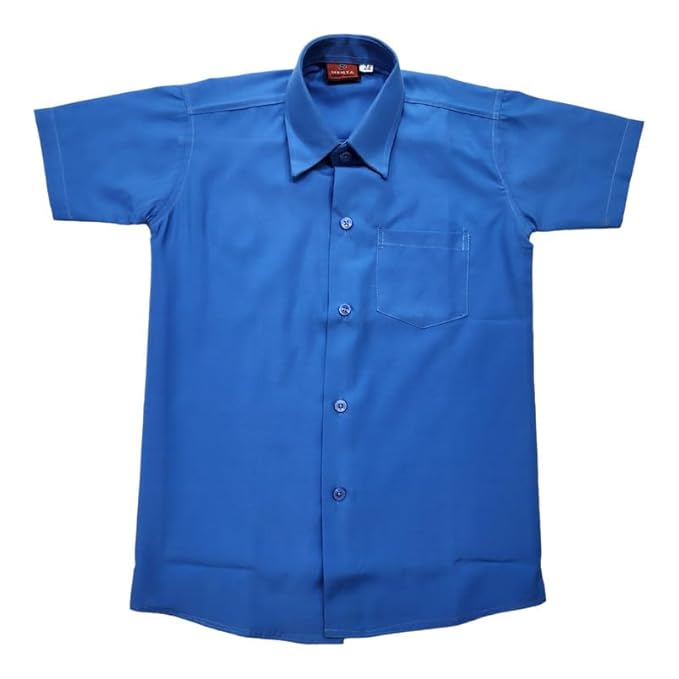 School Uniform for kids | Formal Uniform Shirts for Boys/Girls | Readymade Stitched Shirt for Students |  VIVEKANANDA UNIFORMHALF SHIRT |