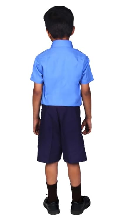 School Uniform for kids | Formal Uniform Shirts for Boys/Girls | Readymade Stitched Shirt for Students |  VIVEKANANDA UNIFORMHALF SHIRT |
