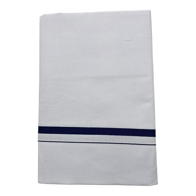 Pure Cotton White Dhoti With Colour Border for Men's | Dhoti for Pooja, Weddings and Other Festivel Occasions