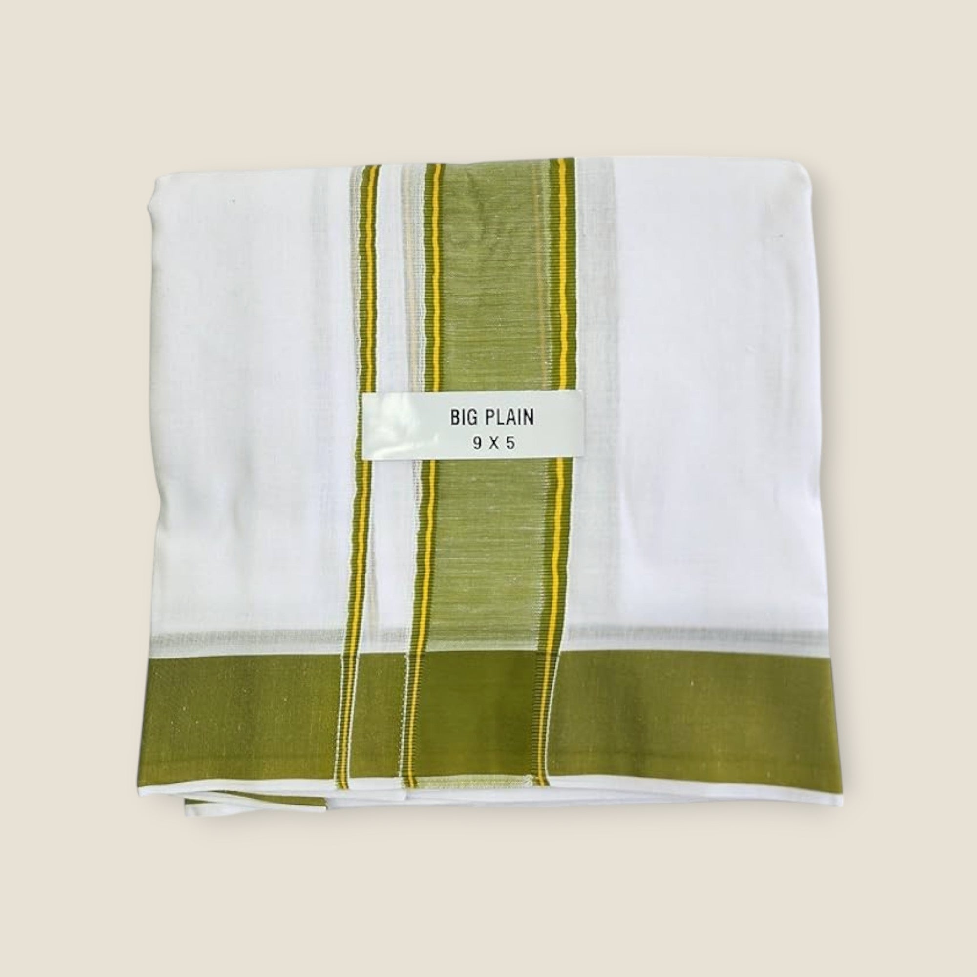 Dhoties Men's Traditional Pure Cotton Bleached White Dhoti With Cotton Color Border Size 9X5 (or) 4.15 Mtr Dhoti with 2.30 Mtr Angavastram