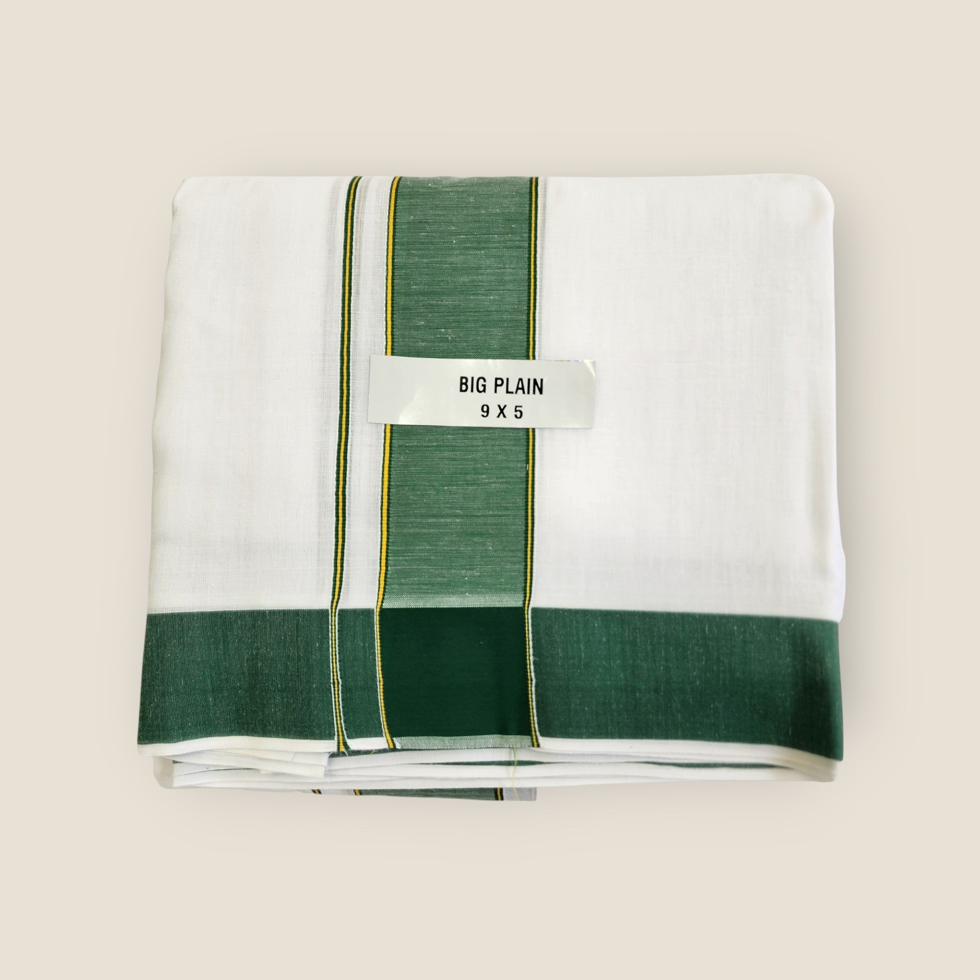 Dhoties Men's Traditional Pure Cotton Bleached White Dhoti With Cotton Color Border Size 9X5 (or) 4.15 Mtr Dhoti with 2.30 Mtr Angavastram