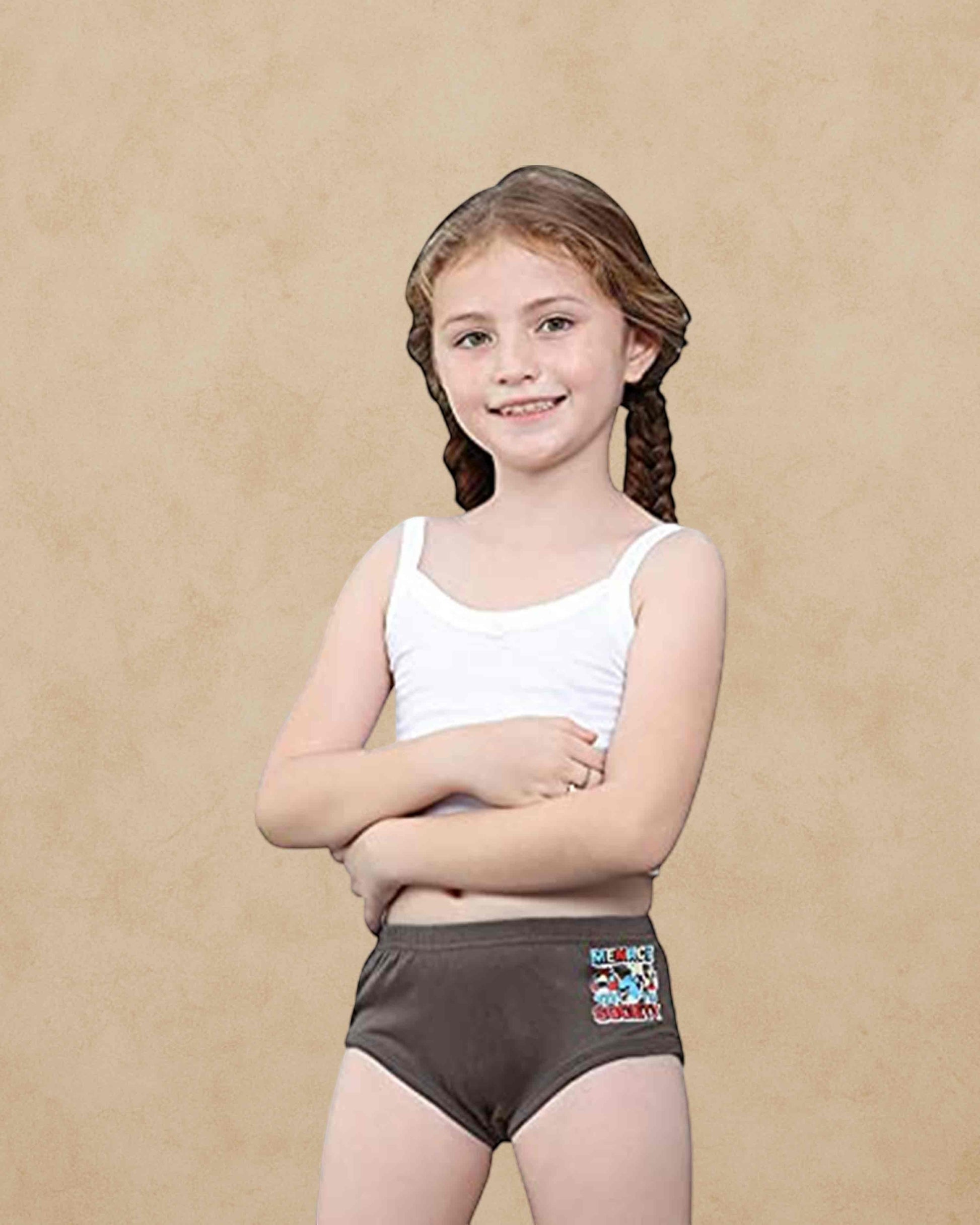 Prithvi Kids Girls Inner Elastic IE Brief Jetty (Pack of 6) Colour May Vary