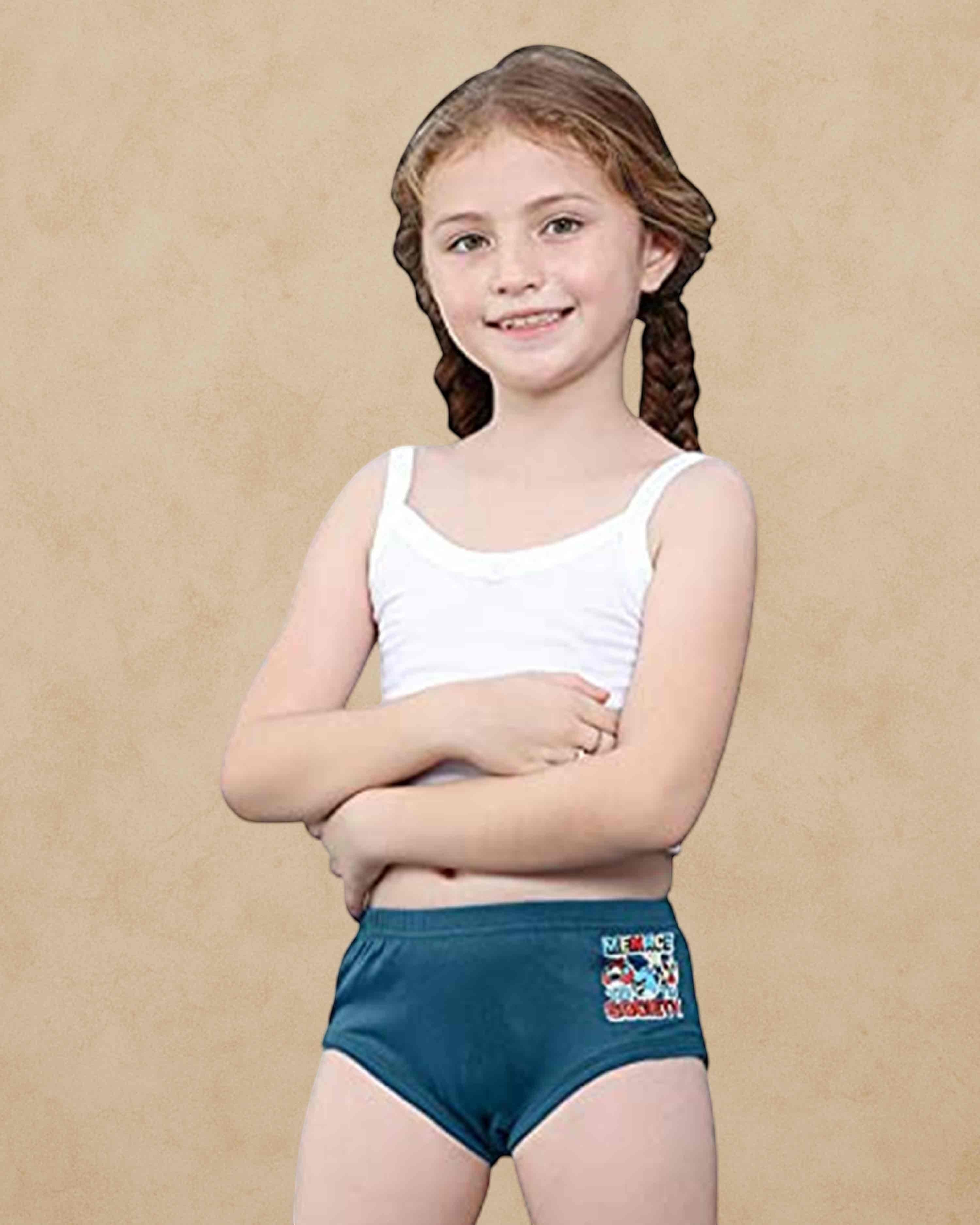Prithvi Kids Girls Inner Elastic IE Brief Jetty (Pack of 6) Colour May Vary