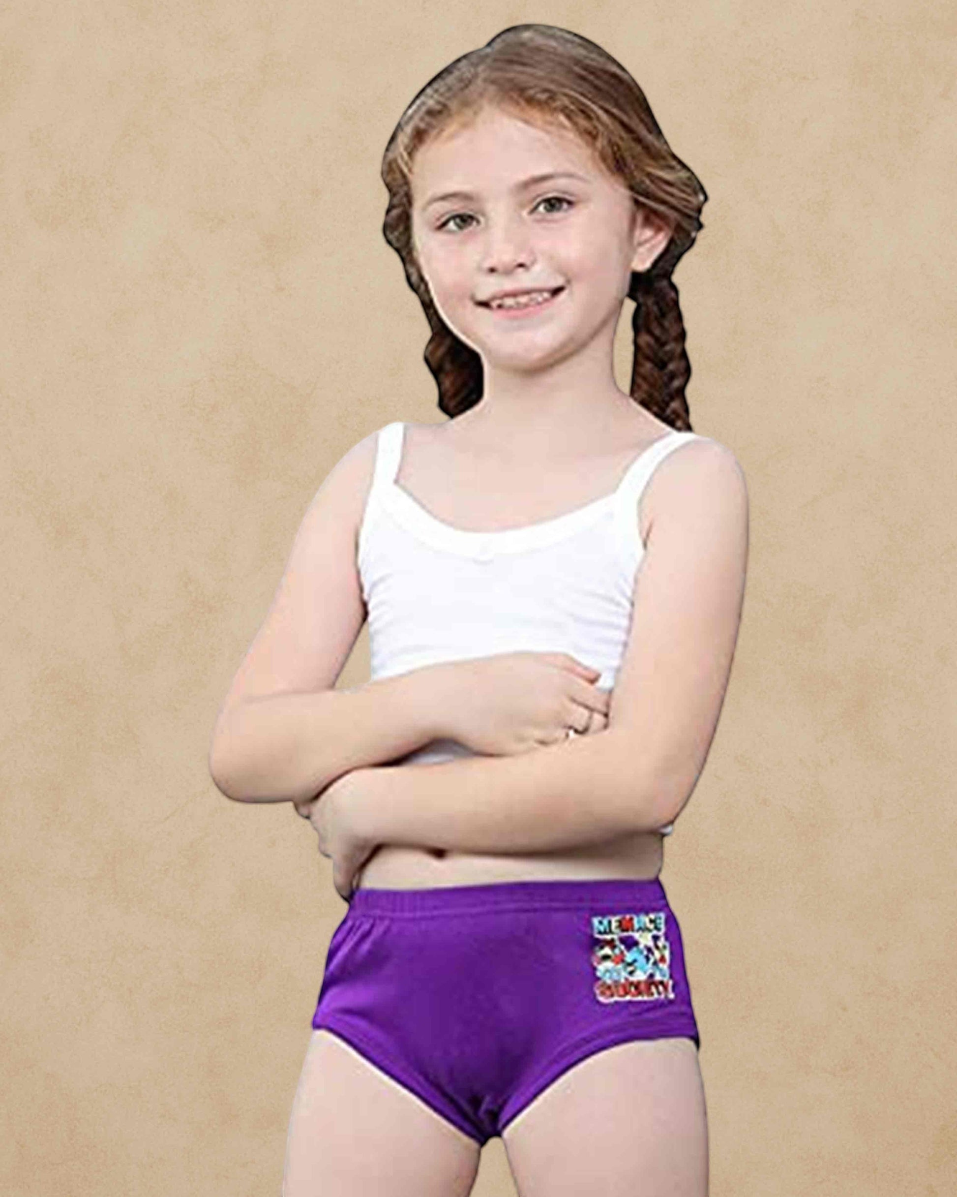 Prithvi Kids Girls Inner Elastic IE Brief Jetty (Pack of 6) Colour May Vary