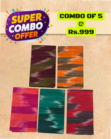 Women's 1 Meter Unstitched Cotton Printed Blouse Material – Multicolor | Ideal for Wedding, Navratri, Durga Puja, Oti Bharan - RAINBOW PRINT