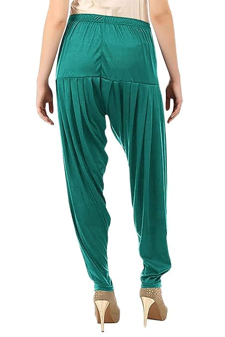 Women's Relaxed Fit Cotton Viscose Lycra Dhoti Patiyala Salwar Harem Bottoms Pants for Women's (PACK 1)
