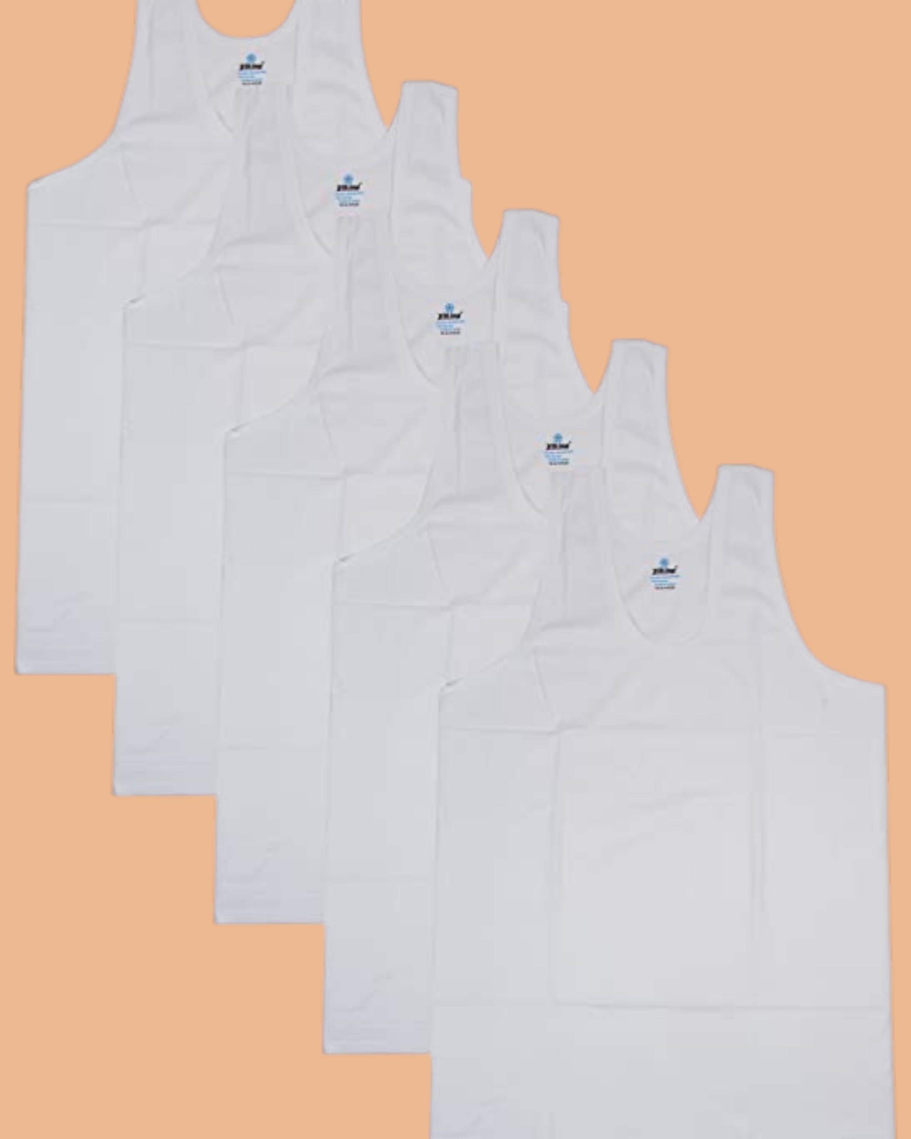 Viking RN (2 Pc) Men's  Cotton Vest - White Colour