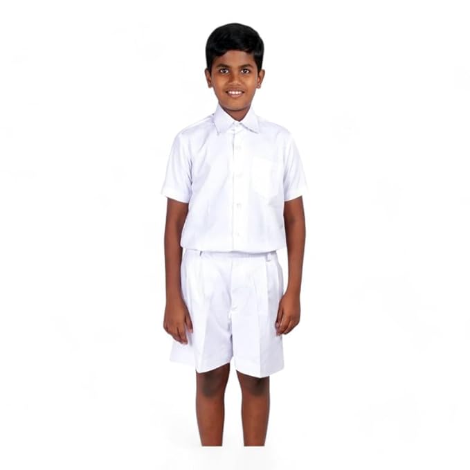 School Uniform for kids | Formal Uniform Shirts for Boys/Girls | Readymade Stitched Shirt for Students |  VIVEKANANDA UNIFORMHALF SHIRT |