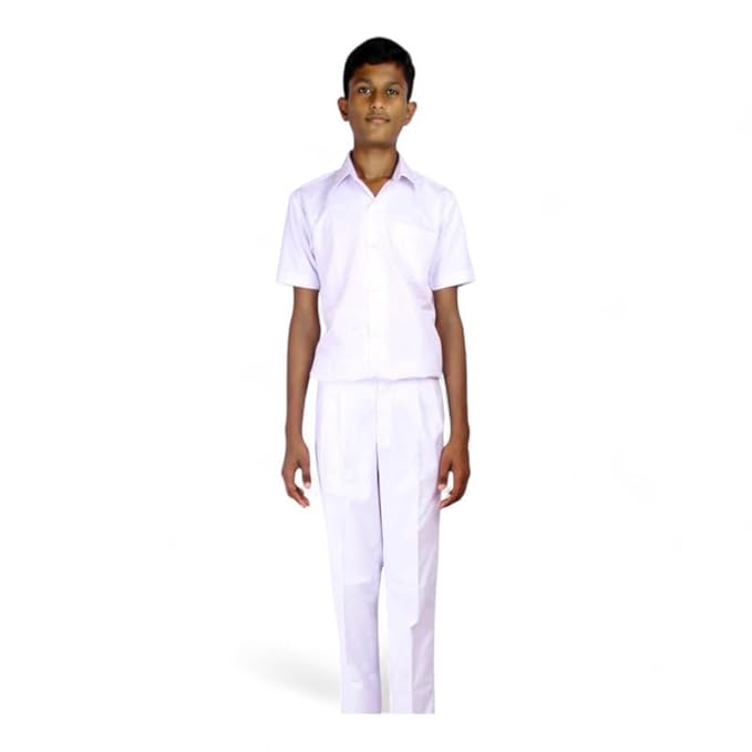 School Uniform for kids | Formal Uniform Shirts for Boys/Girls | Readymade Stitched Shirt for Students |  VIVEKANANDA UNIFORMHALF SHIRT |