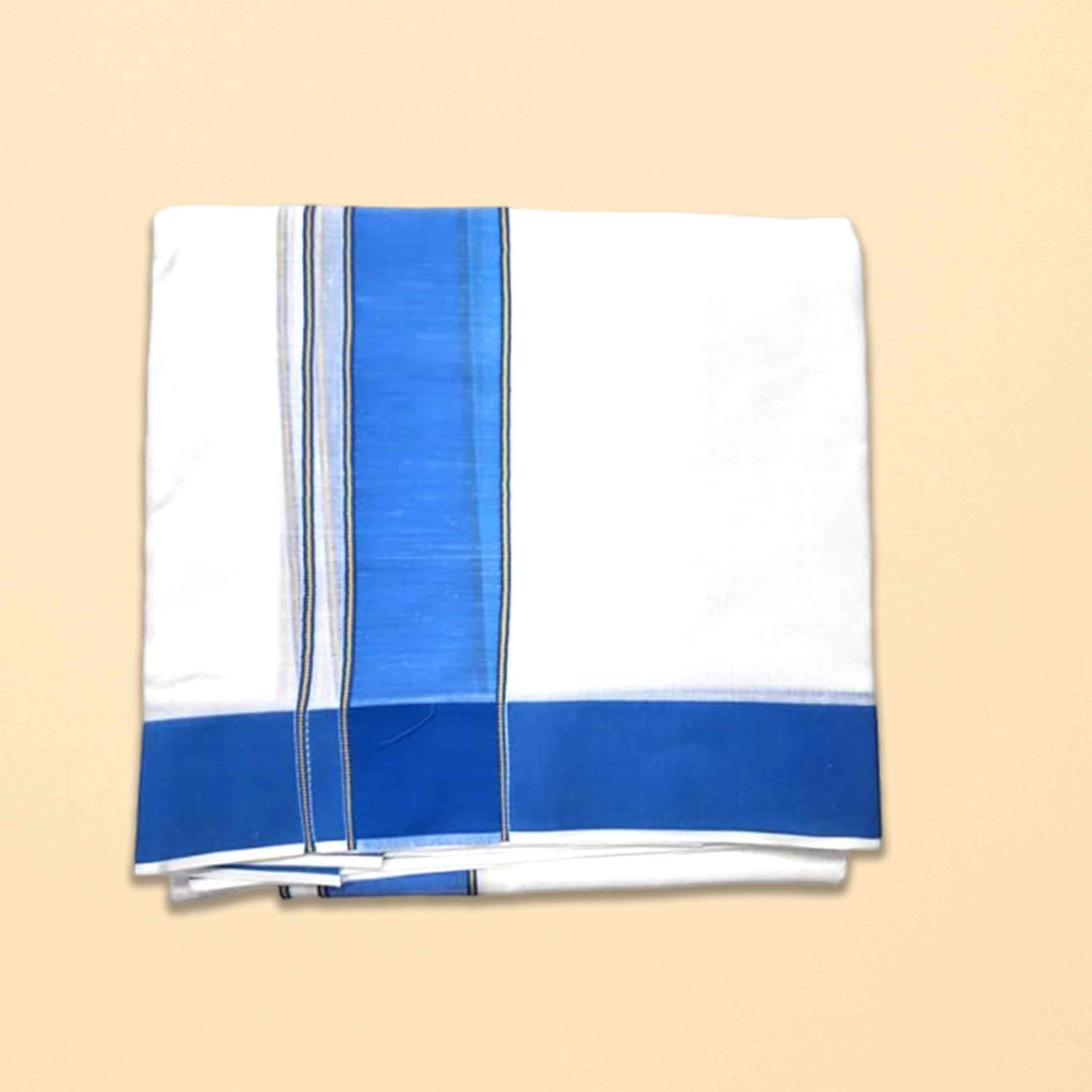 9X5 TILLANA BORDER DHOTHI - Blue