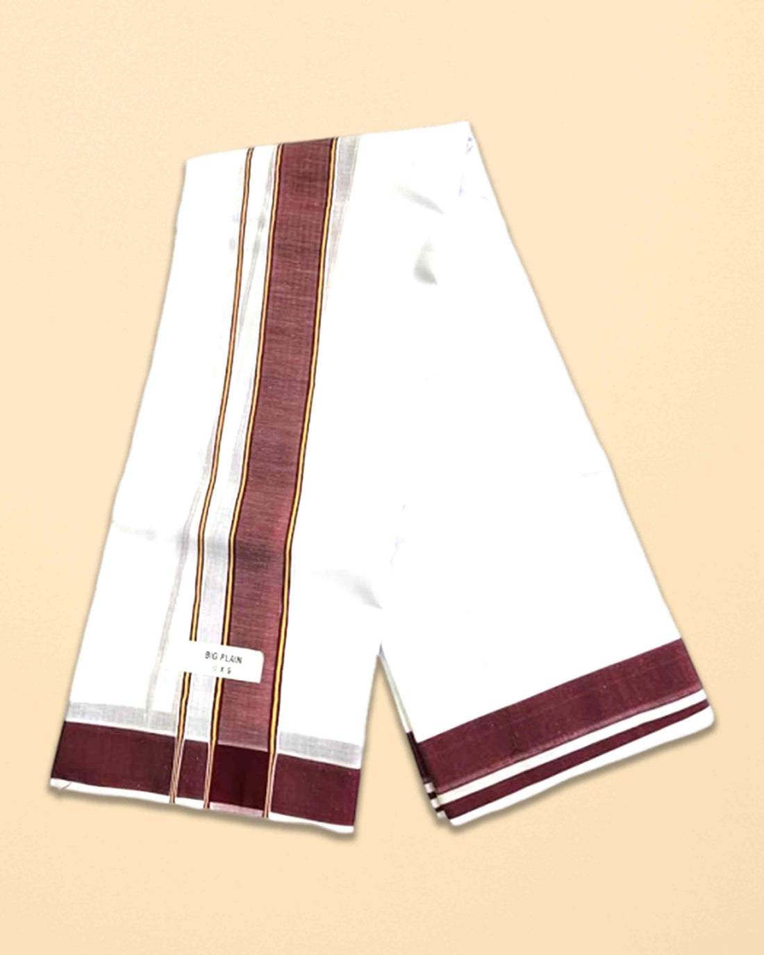 9X5 TILLANA BORDER DHOTHI - Brown