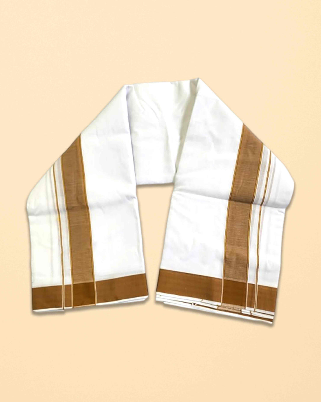 9X5 TILLANA BORDER DHOTHI - Mustard
