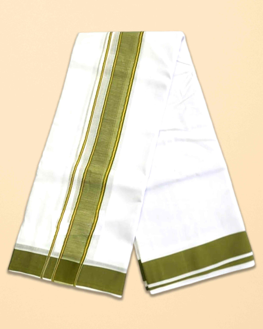 9X5 TILLANA BORDER DHOTHI - Parrot Green