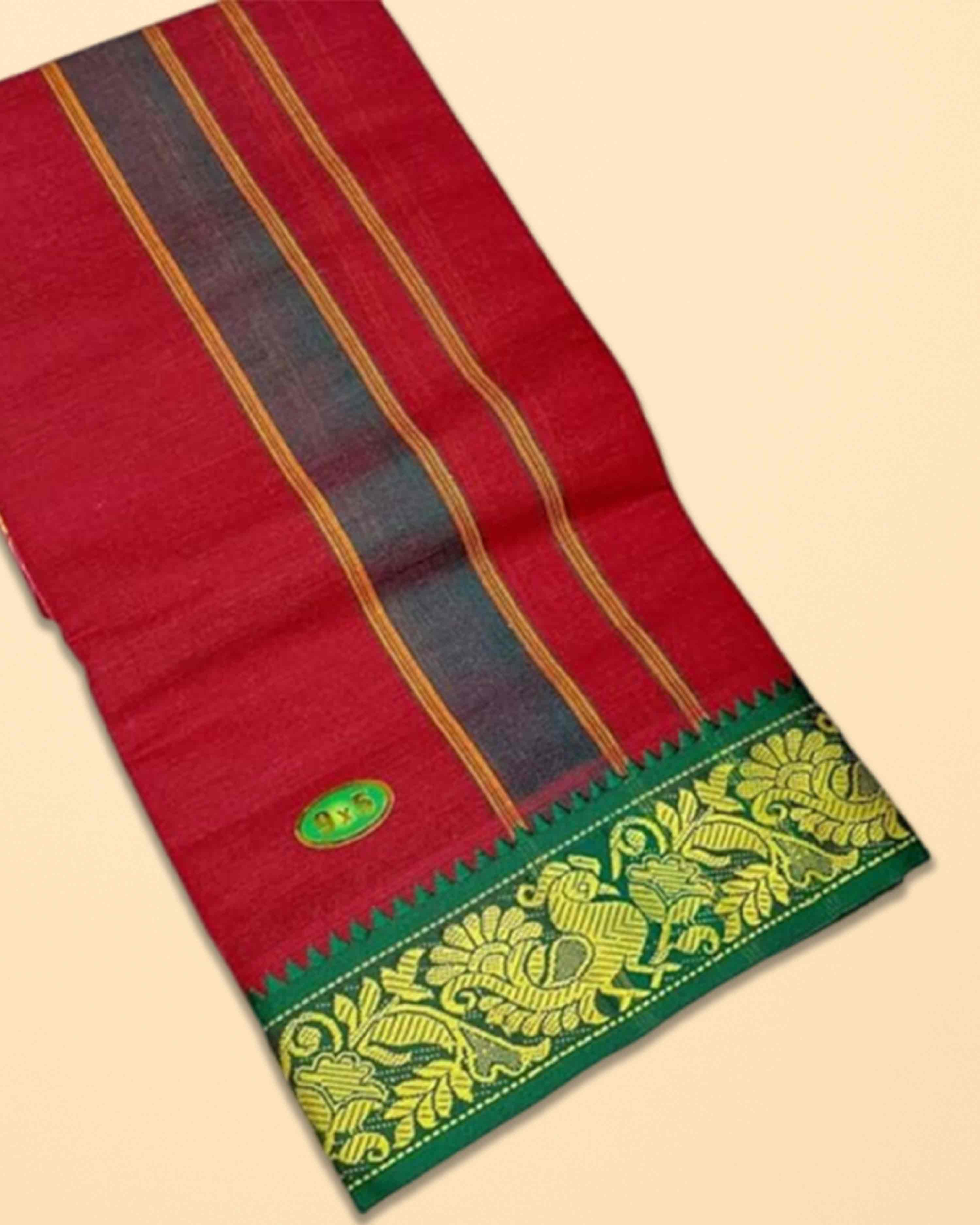 9X5 COLOUR DHOTI FANCY BORDER