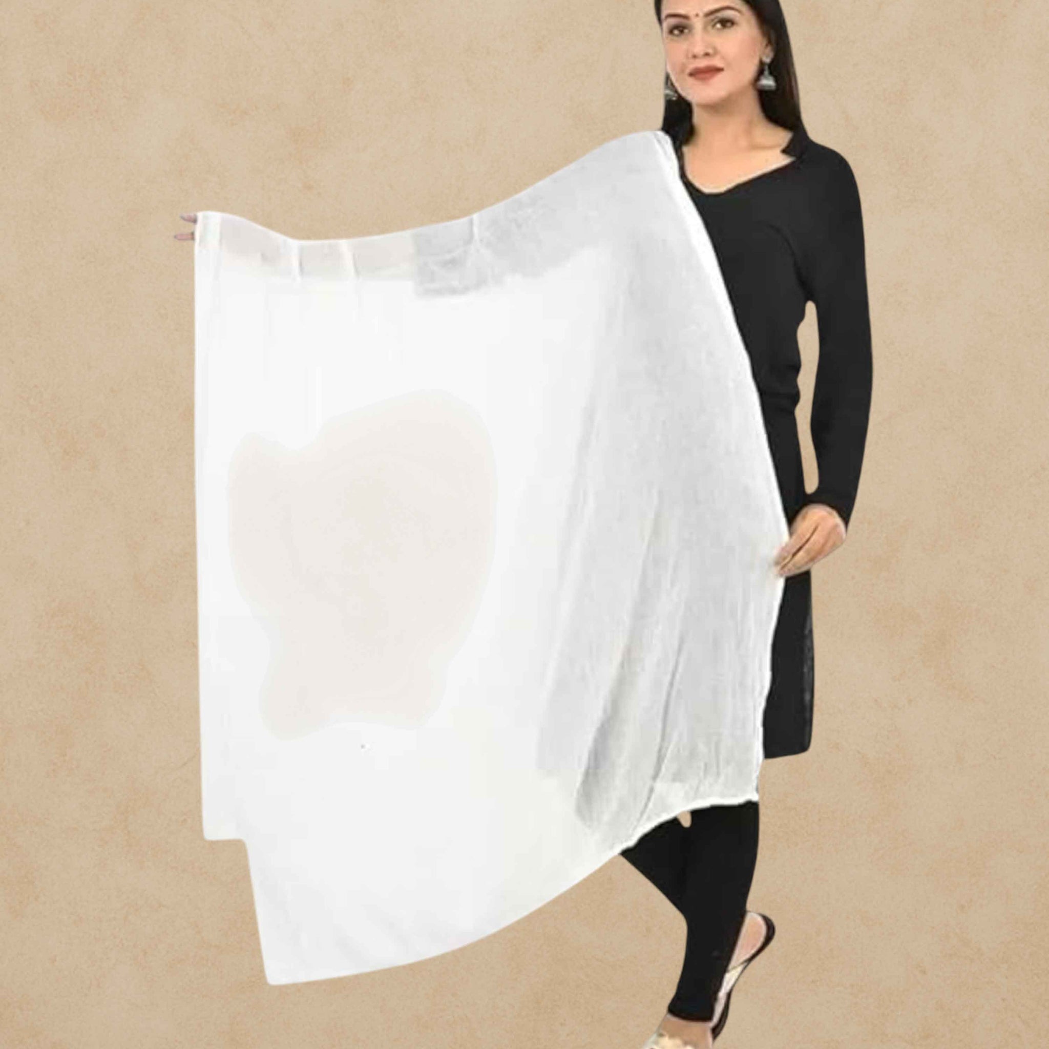 Cotton Plain Dupatta, Solid Dupatta, Designer Chunni, Scarf for Womens & Girls