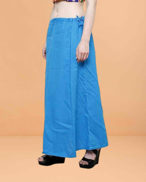 Pure Cotton Readymade Inskirt Saree Petticoat for Women's | Plain Solid Indian Readymade Inskirt Saree | Peticote Innerwear for Women Saree Petticoats - Ferozi