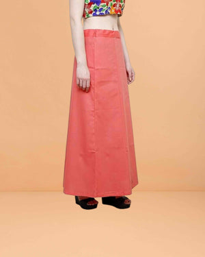 Pure Cotton Readymade Inskirt Saree Petticoat for Women's | Plain Solid Indian Readymade Inskirt Saree | Peticote Innerwear for Women Saree Petticoats - Gajri