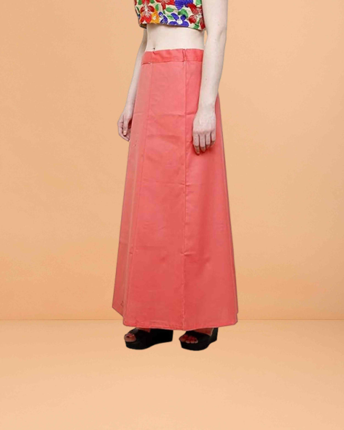 Pure Cotton Readymade Inskirt Saree Petticoat for Women's | Plain Solid Indian Readymade Inskirt Saree | Peticote Innerwear for Women Saree Petticoats - Gajri
