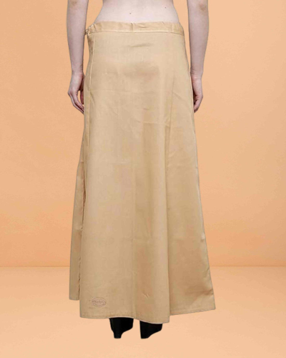 Pure Cotton Readymade Inskirt Saree Petticoat for Women's | Plain Solid Indian Readymade Inskirt Saree | Peticote Innerwear for Women Saree Petticoats - Golden