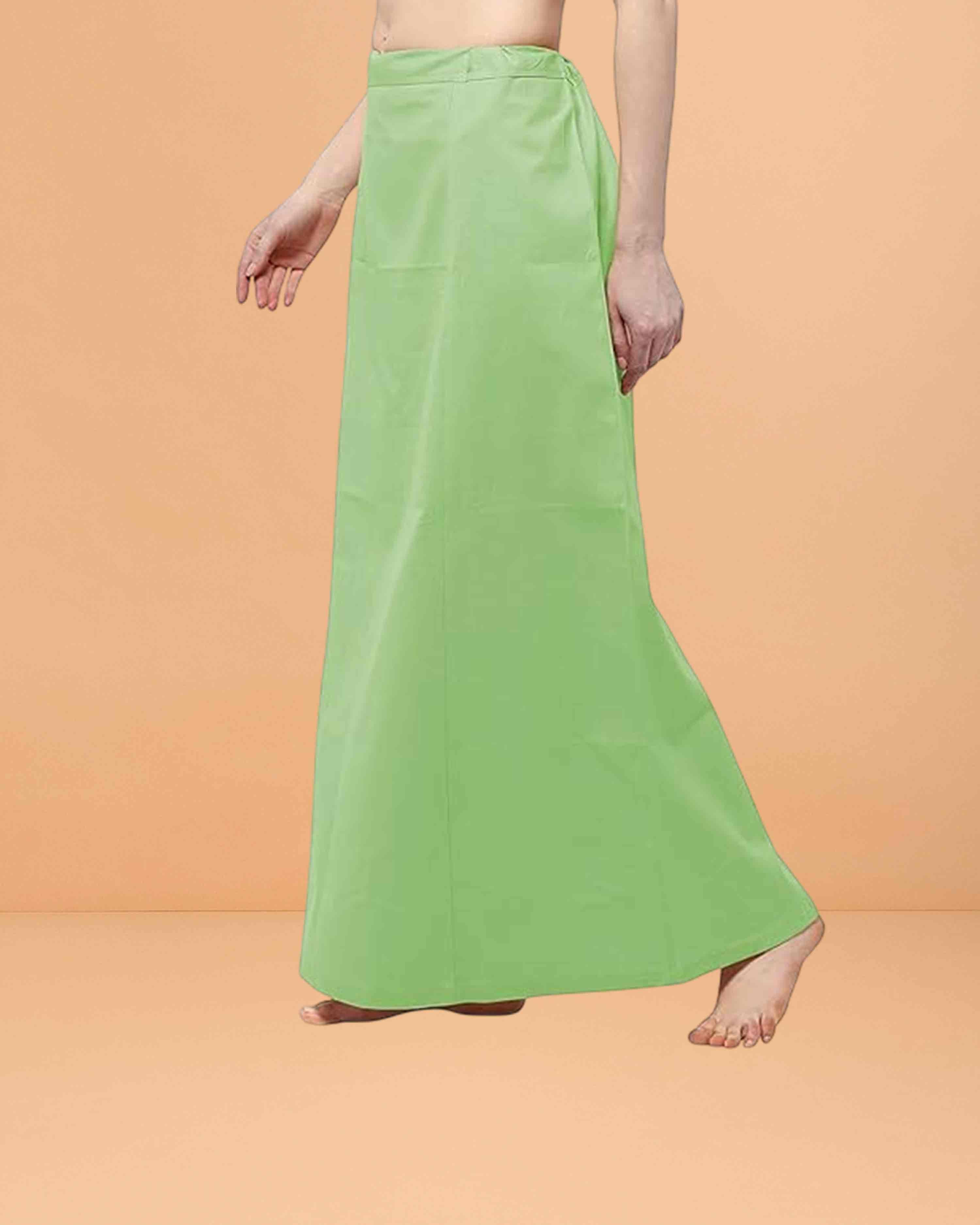 Pure Cotton Readymade Inskirt Saree Petticoat for Women's | Plain Solid Indian Readymade Inskirt Saree | Peticote Innerwear for Women Saree Petticoats - Pistha