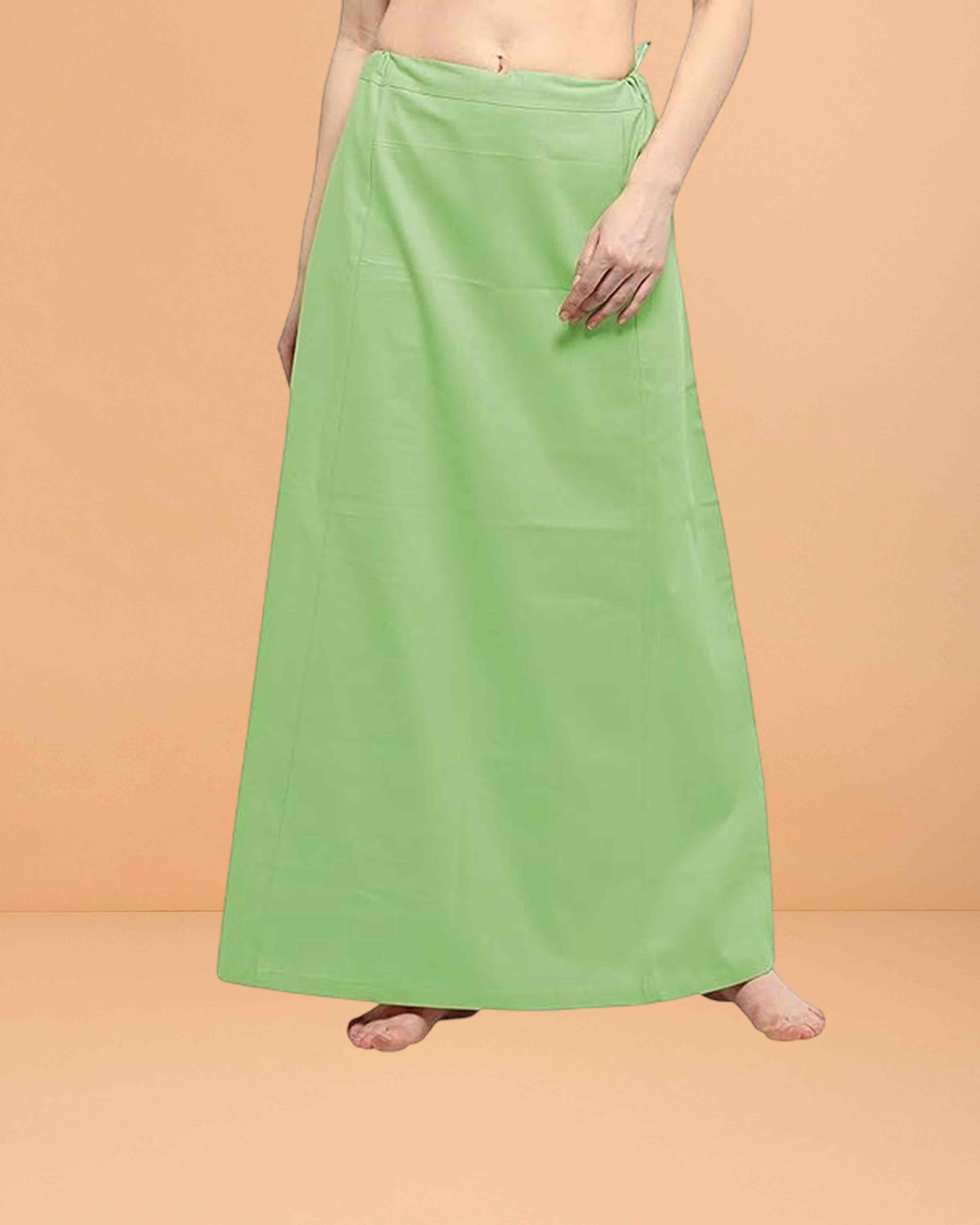 Pure Cotton Readymade Inskirt Saree Petticoat for Women's | Plain Solid Indian Readymade Inskirt Saree | Peticote Innerwear for Women Saree Petticoats - Pistha