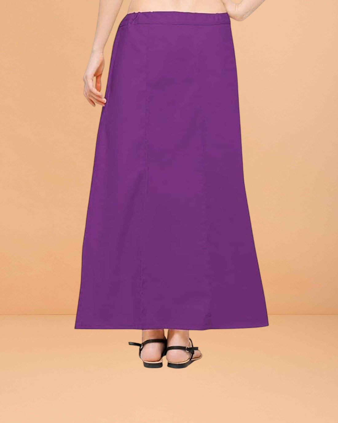 Pure Cotton Readymade Inskirt Saree Petticoat for Women's | Plain Solid Indian Readymade Inskirt Saree | Peticote Innerwear for Women Saree Petticoats - Purple