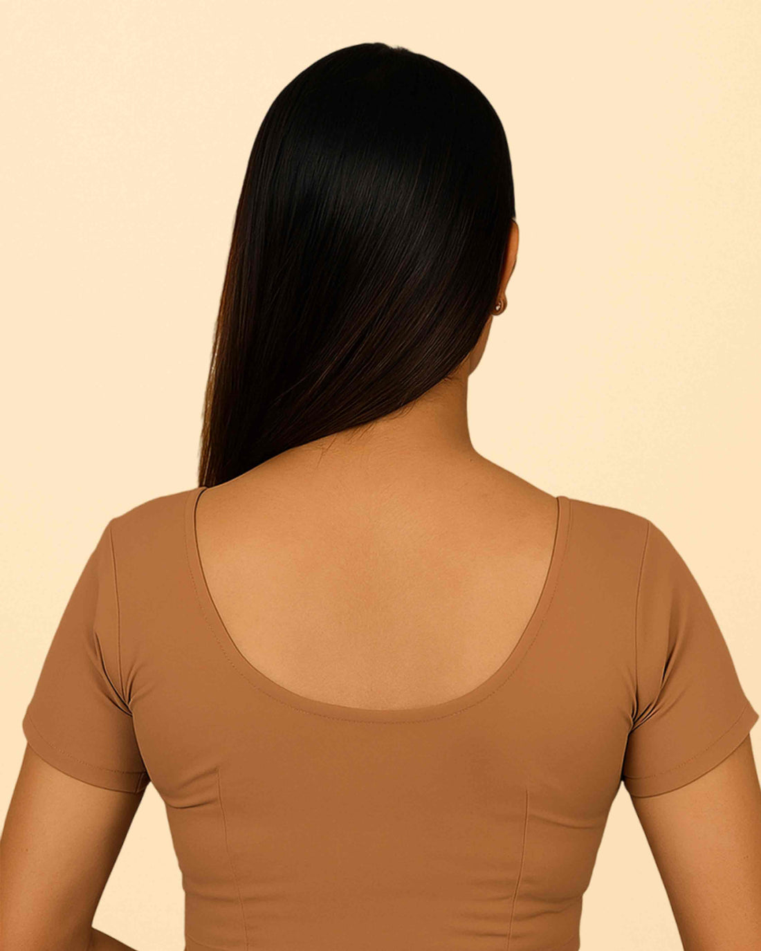 Women's Stylish Round Neck Cotton Comfortable - Beige