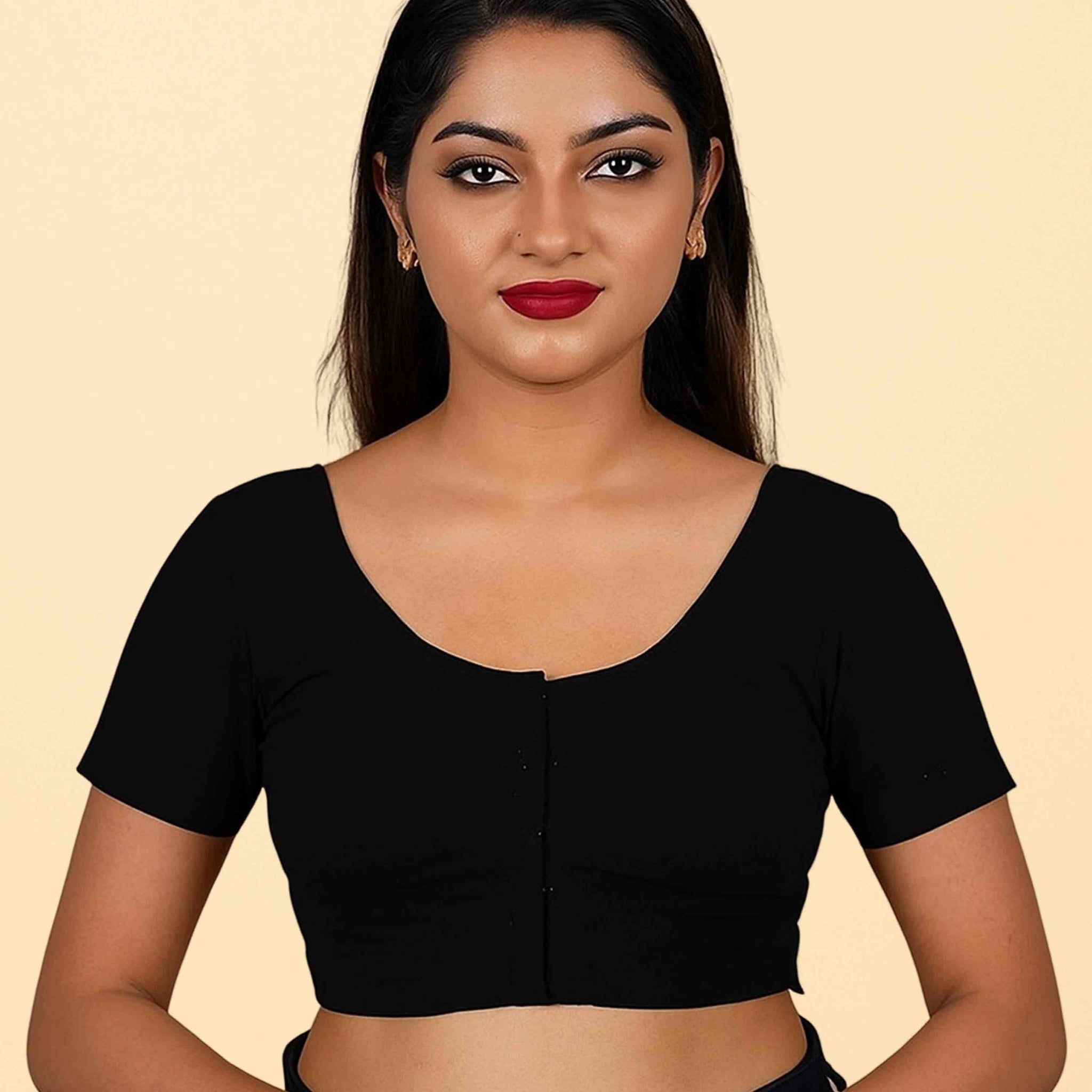 Women's Stylish Round Neck Cotton Comfortable - Black