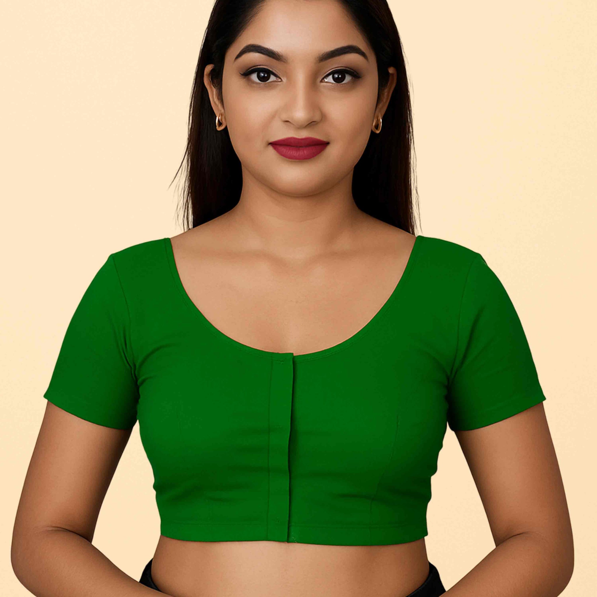 Women's Stylish Round Neck Cotton Comfortable - Green