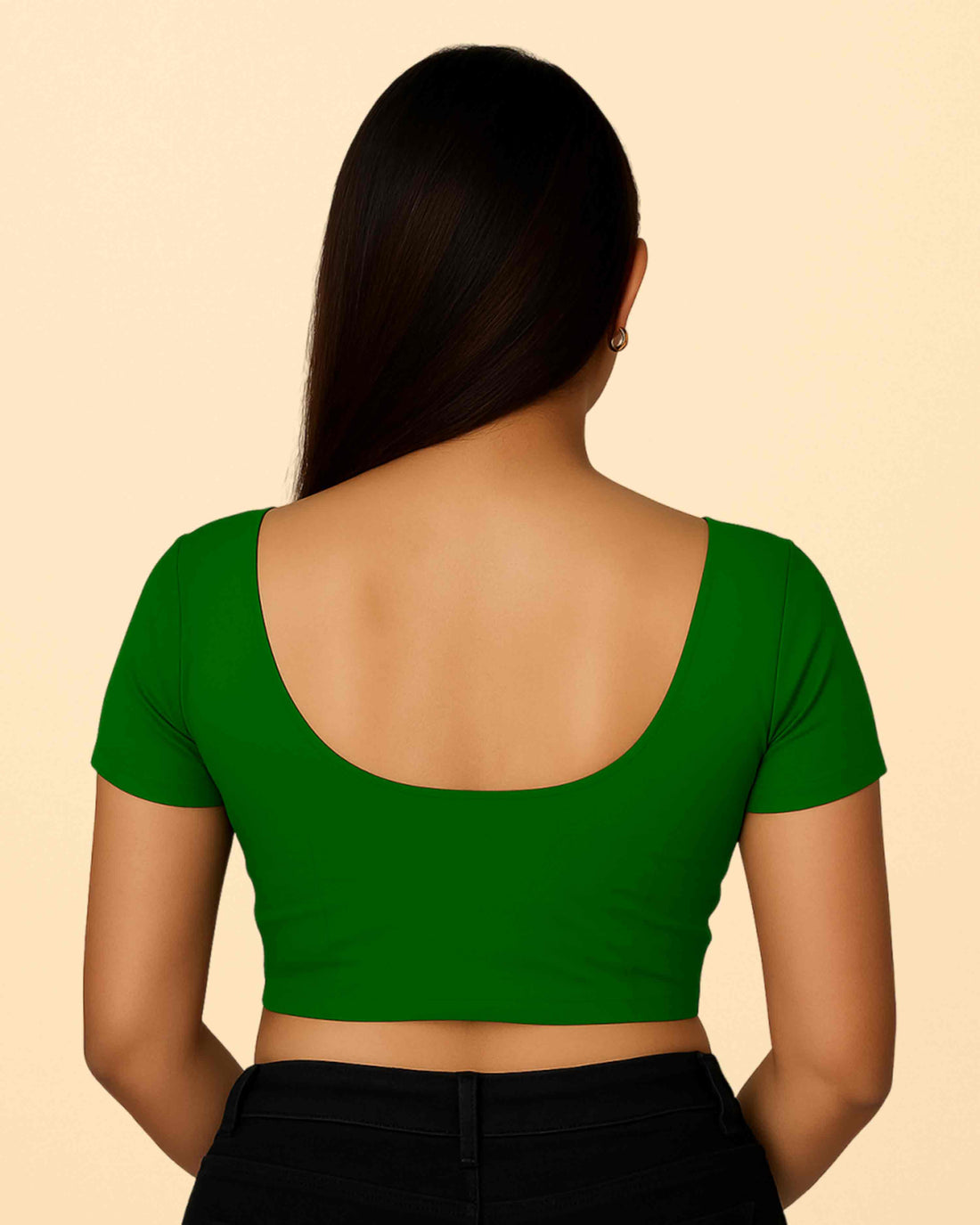 Women's Stylish Round Neck Cotton Comfortable - Green