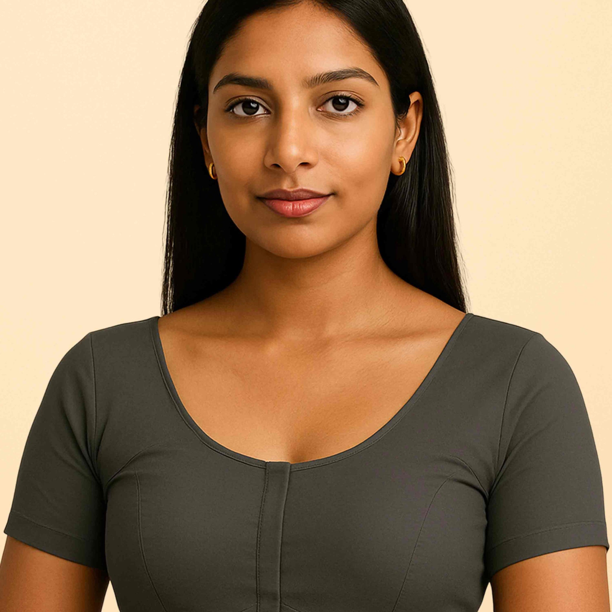 Women's Stylish Round Neck Cotton Comfortable - Grey