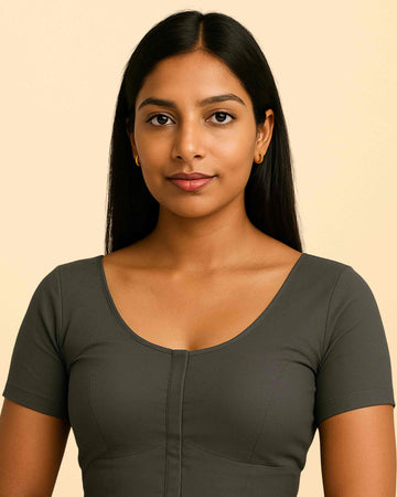 Women's Stylish Round Neck Cotton Comfortable - Grey