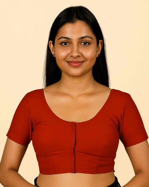 Women's Stylish Round Neck Cotton Comfortable - Red