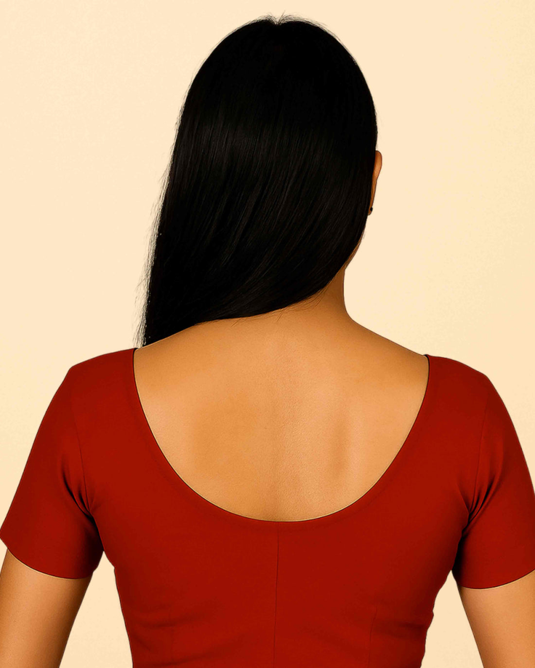 Women's Stylish Round Neck Cotton Comfortable - Red